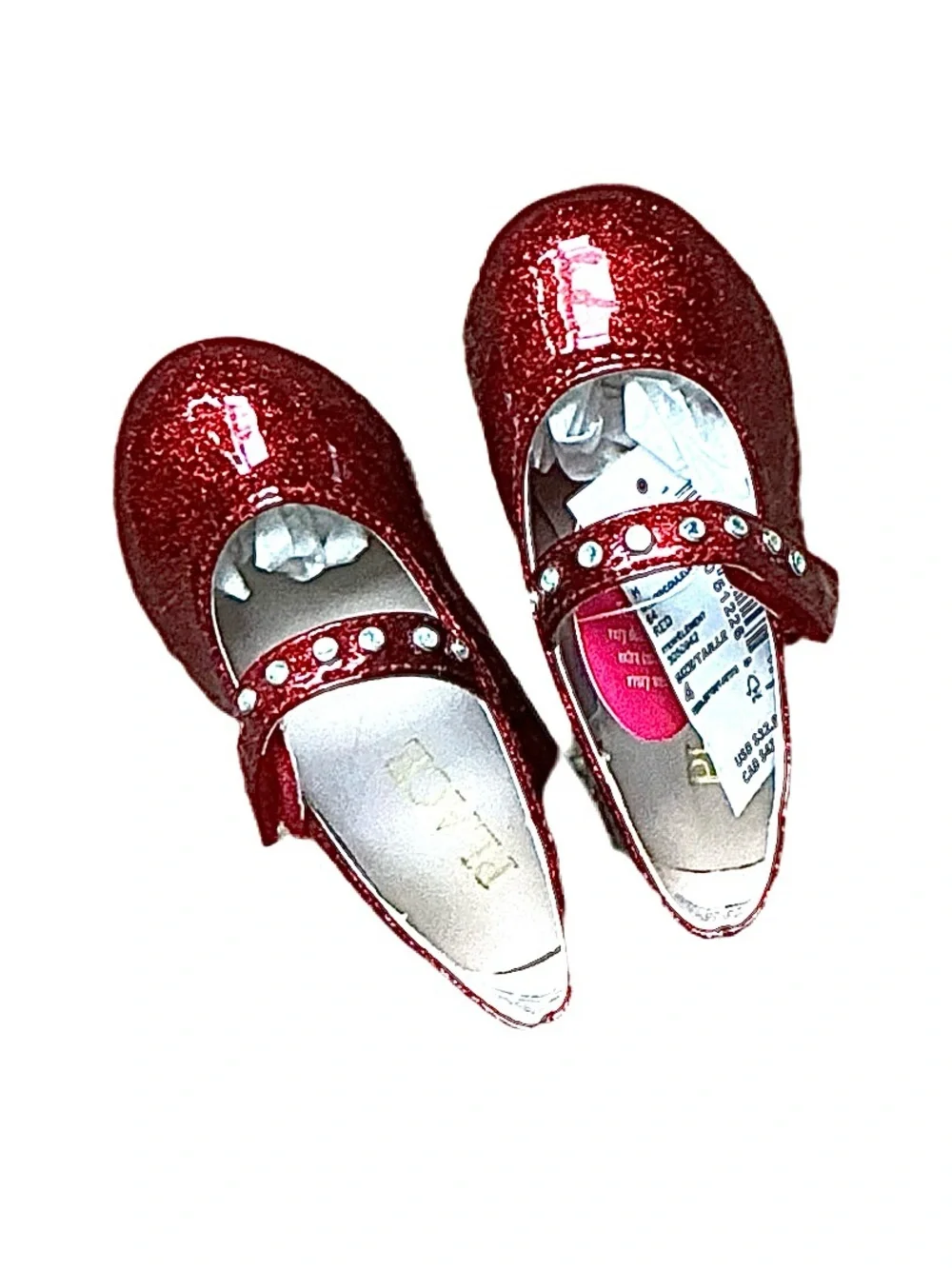 NWT The Children’s Place Red Glitter Mary Jane Dress Shoes Girls Size 4 Toddler
